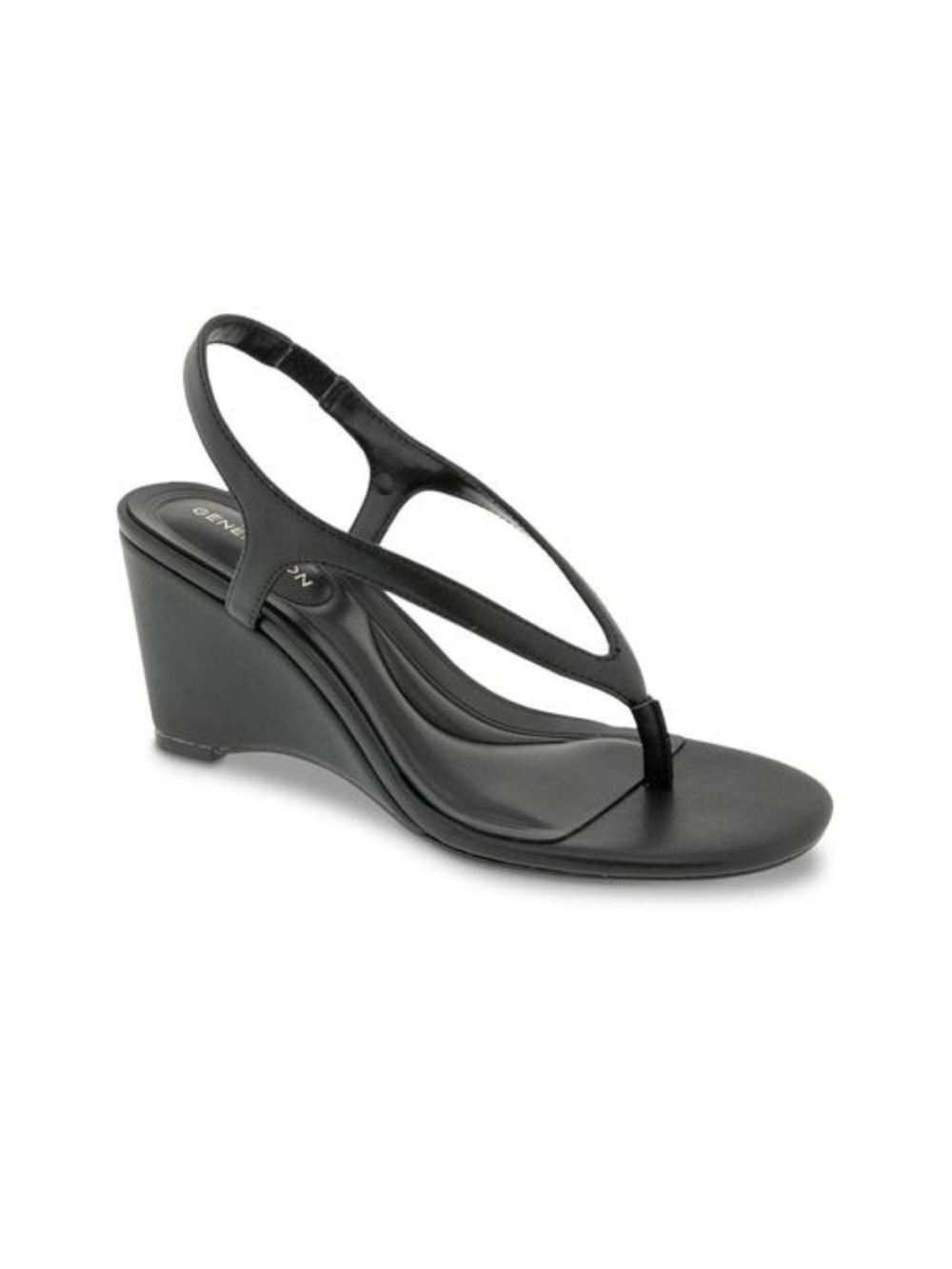 BCBG Serenity Wedge black sandal